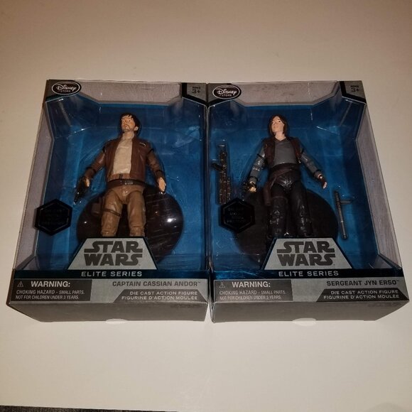 Disney Star Wars Elite Rogue One Captain Cassian Jyn Erso Die Cast Action Figure - Picture 2 of 15